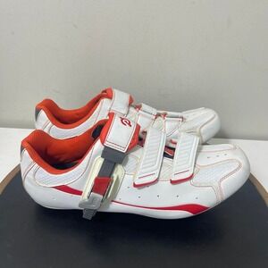 Peloton Cycling Shoes Men 10.5 / 11 EU 44 White Red Cleats Indoor Spining‎